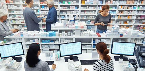 photo interieur pharmacie du Carrefour